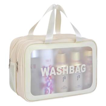 Dry and wet separation portable cosmetic bag large capacity toiletry bag