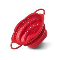 (Self-operated) Cabome silicone folding kitchen multi-functional drain rack vegetable basin washing fruit drain basket