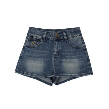 ສິ້ນ jeans ສອງສິ້ນປອມຂອງແມ່ຍິງ summer ສັ້ນບາງໆ