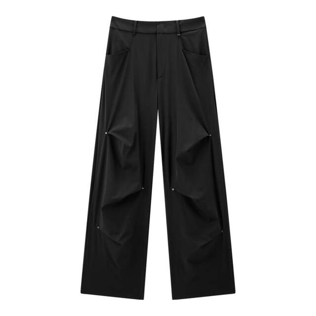 PEACEBIRD Women's 2025 Summer New Studded Paratrooper Pants Casual Pants A3GBF2125