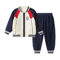 () Paw Paw Team Boys Suit Spring and Autumn 2024 New Baby Childrens Sports Jacket Cool and Handsome Childrens Clothing