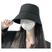 Fisherman hat woman 2023 new Korean version 100 hitch a big head circumference with a little vegan face outdoor small side black pelvic hat