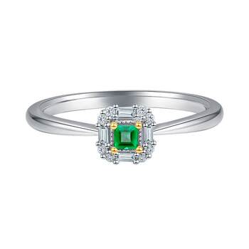 Xie ruilin emerald k gold diamond ring
