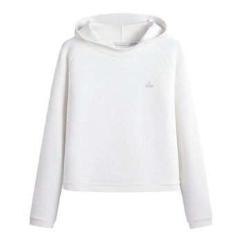 Navigare italian small sailing casual hooded sweatshirt women's 2026 spring new white loose top
