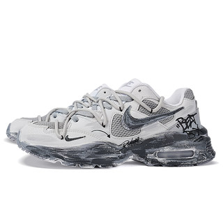 Nike Air Max Fusion 灰色废墟增高厚底脏脏跑步鞋男女鞋定制球鞋