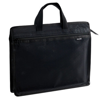 Deli portable briefcase men's large capacity document bag