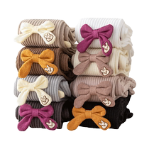 Girls leggings spring and autumn thin section 2024 new baby outer wear autumn clothing versatile one-piece Western style childrens pantyhose