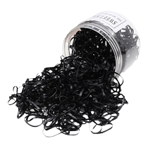 Black rubber band hair tie for women small rubber band high elastic headband thick durable non-damaging disposable