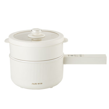 Aux electric steamer ceramic titanium non-stick pan