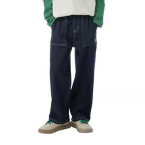 Balabala boys pants and childrens jeans 2024 new spring clothes for girls medium and large childrens casual pants and trousers trendy