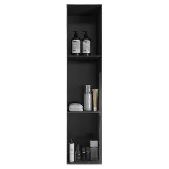 Langke stainless steel wall-mounted storage cabinet trash can