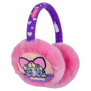 Little devil new cartoon girls winter warm earmuffs