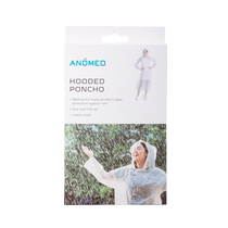 (Self-operated) ANOMEO raincoat poncho adult raincoat transparent long full body outdoor imported polyester fiber