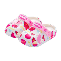 Babudou childrens slippers summer girl infant 1 year old 2 non-slip girls indoor boys baby hole shoes girls