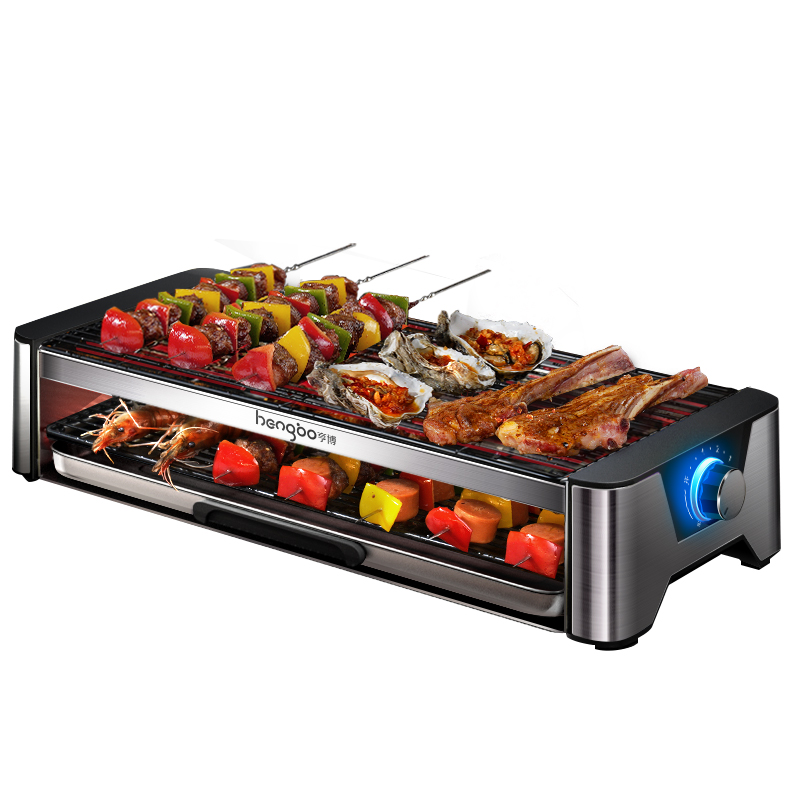 Hengbo electric barbecue double-layer large capacity and high power