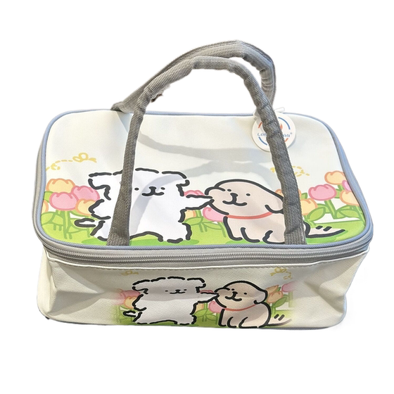 Cute cartoon rice box bag waterproof handbufei bullin office student student lunch with rice student lunch bag
