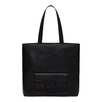 (Chinese Valentines Day gift) VALENTINO mens NOIR lambskin tote bag