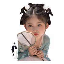 Hanfu wig ancient style and Ming Dynasty all-in-one lazy bun style ancient style hair accessories hair bag headband versatile style