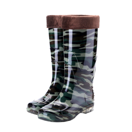 Mid-high rain boots for men, non-slip, wear-resistant, four-season overshoes