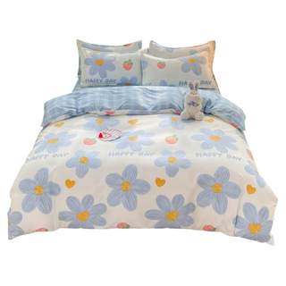 被套单件水洗棉学生宿舍150x200x230单人被罩全棉儿童被单亲肤