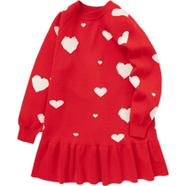 Balabala girls dress childrens skirt spring 2024 new style medium and large childrens ruffles to keep warm