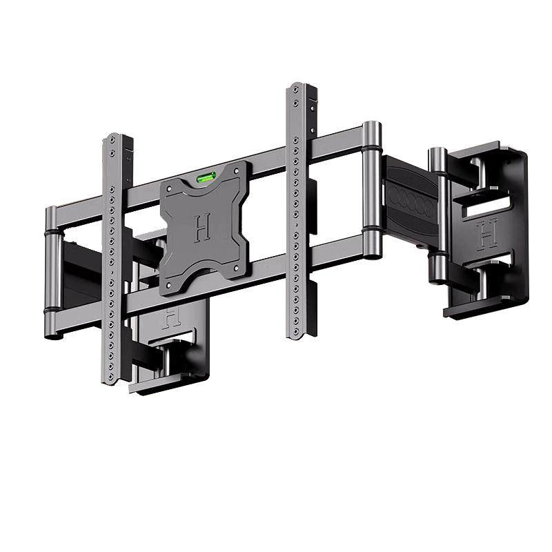 Double wall panel large screen ultra-thin built-in TV telescopic rack