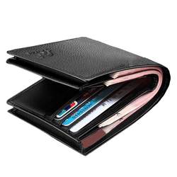 Kangaroo Domain genuine leather wallet cowhide wallet men's short cowhide wallet with zipper can hold driver's license card holder