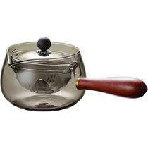 Side handle teapot glass tea set household single pot high temperature resistant small green mandarin scented tea 2024 new Xiaoyao teapot