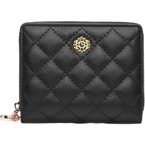 Goldlion Womens Bag 2024 New Genuine Leather Wallet Fashionable Portable Multi-Card Slot Wallet Small Fragrant Style Versatile Small Card Holder