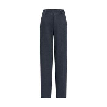 Lily2026 spring new style grey brushed warm casual versatile temperament commuting grey straight wide leg pants women