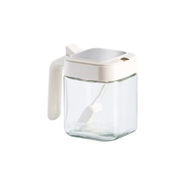 Seasoning box salt jar kitchen salt seasoning jar storage box household MSG condiment glass seasoning bottle jar combination set