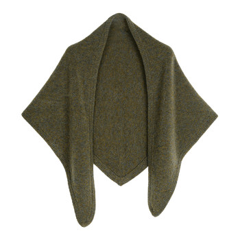 Mrs studios herbalife mixed color floral yarn row retro oil painting style fashionable shape knitted large triangle scarf