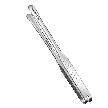 Korean style 316l stainless steel barbecue tongs, extended and anti-scalding