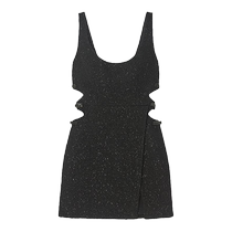 self-portrait 2024 spring and summer new classic black Lurex tweed waist hollow dress