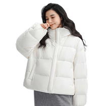 Duck Down Jacket Womens 2024 Autumn and Winter New Korean Fashion Casual Hooded Short Warm Duck Down Jacket