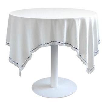 Embroidered tablecloth wooken ramie cotton green flower Embroidered tablecloth wooken ramie cotton green flower