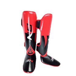 Bn Thickened Fighting Leg Guards for Adults, Sanda and Muay Thai Leg Guards, Shin Guards for Children, Taekwondo Training Integrated Calf Guards