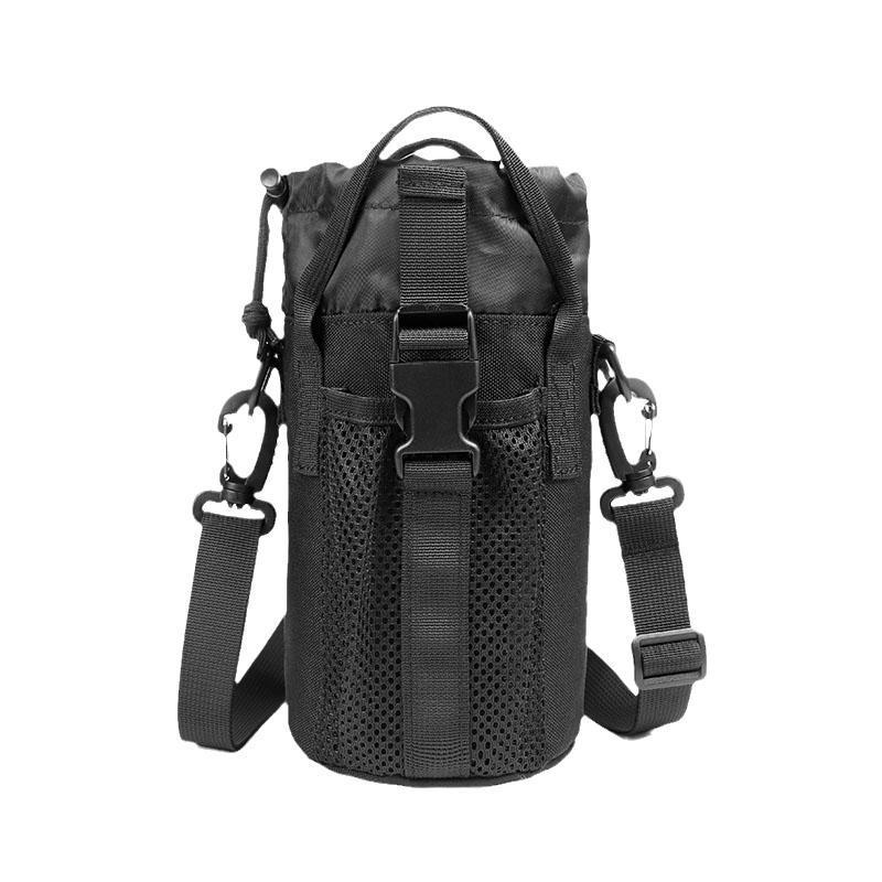 Multifunctional portable kettle thermos cup set tactical kettle bag outdoor sports large capacity oblique cross handheld debris bag
