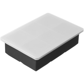 Silicone square frozen large ice cube mold with lid