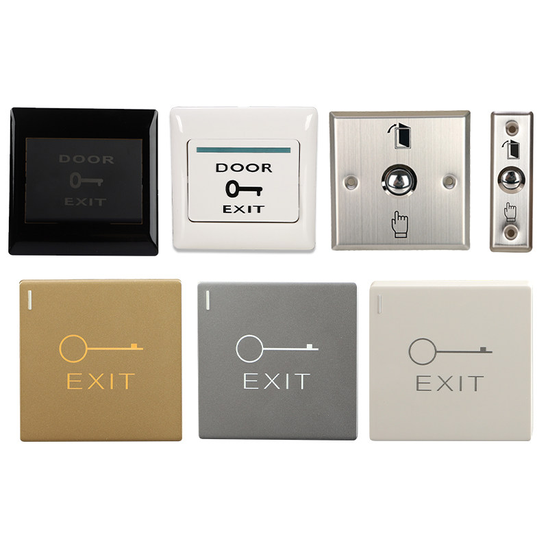 Type 86 access control exit button switch black and white