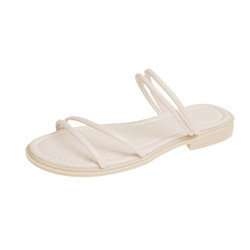 Sandals Fairy Style Flat Bottom 2024 New Summer Versatile Internet Celebrity Student Beach Sandals Two-Wear Ins Trend