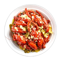 (Meow Full Score Selection) Garlic Crayfish Whole Shrimp Heated and ready-to-eat medium-sized semi-finished pre-made dishes 800g*3 boxes
