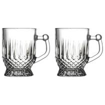 (Self-operated) Pasha Paqi imported black tea cup with handle glass coffee cup hot drinking water cup tea set gift box