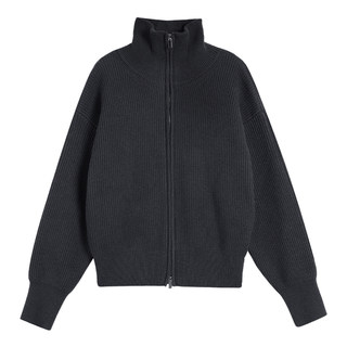 All-match casual stand-up collar zipper wool cardigan