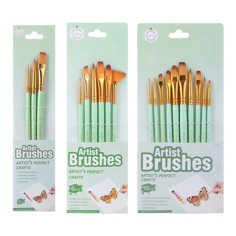 Gouache set acrylic paint brush