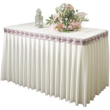 Gold velvet business event conference tablecloth office desk skirt Gold velvet business event conference tablecloth office desk skirt