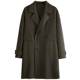 PEACEBIRD Men's Reversible Wool Coat Long Winter Wool Jacket