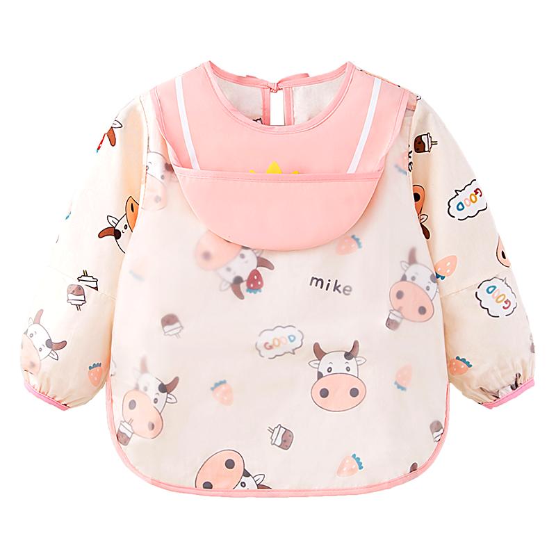 Smock baby girl children's apron waterproof eating bib