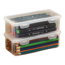 Pencil containing box large capacity transparent stationery containing box pen holder painted lead children wax pen drawing sketching pen bag