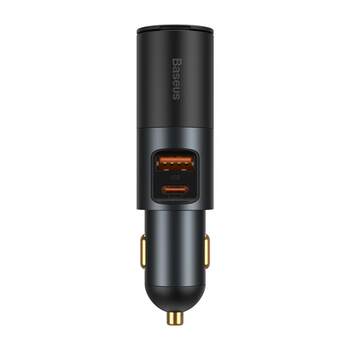 120w car charger with expansion port one to three